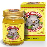 Желтый антицеллюлитный бальзам с куркумой и имбирем Binturong Таиланд